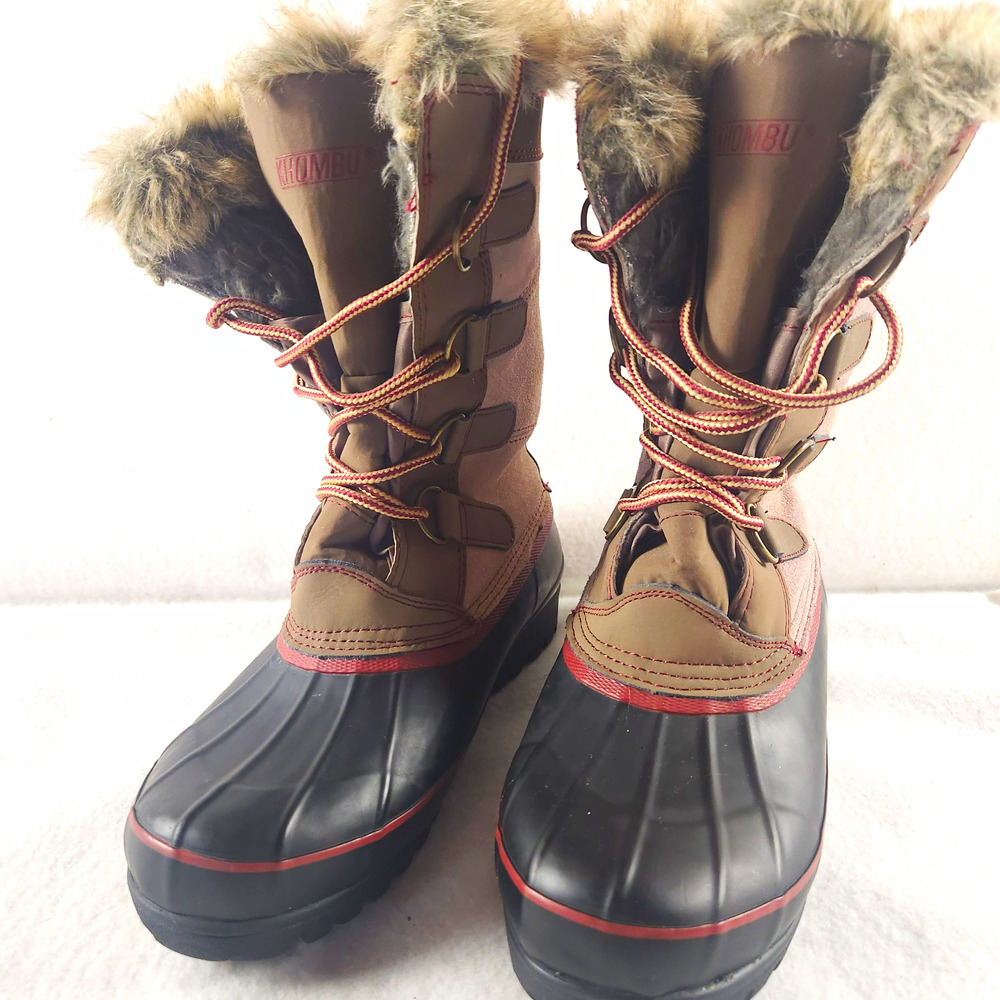 Khombu North Star Women's Waterproof Winter Snow Boots Size 9 Faux Fur Lined